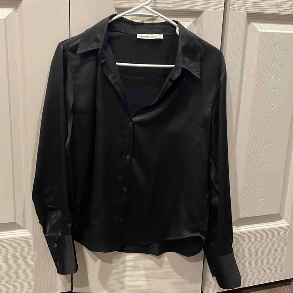 Abercrombie Satin Button Up Top